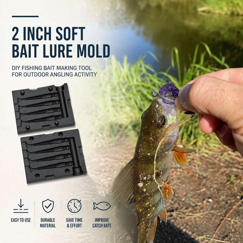 Fishing Lure Making Kit - Cetakan Umpan Lunak 2 Inci, Alat