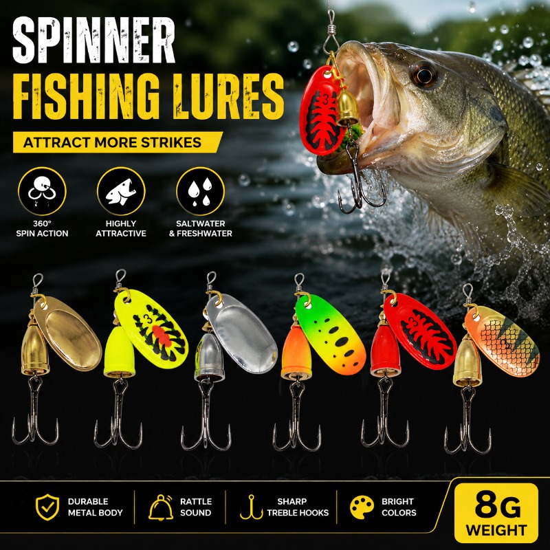 Fishing Lure Blade Bait - Umpan Pancing Spinner 8g Bilah Logam