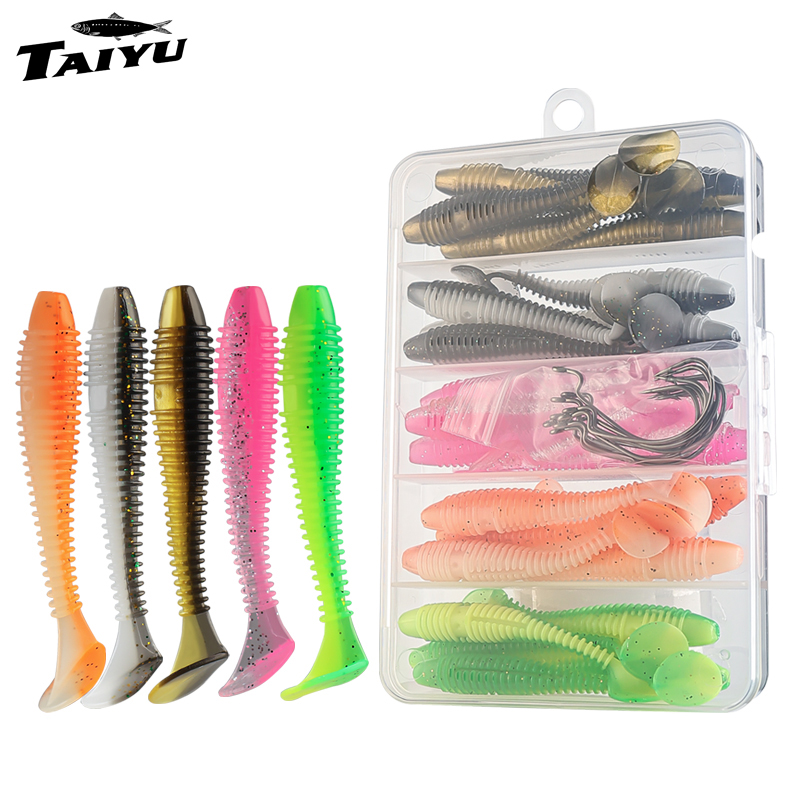 Fishing Lure Soft Plastic - TAIYU 25/35pcs/Set Set Umpan Pancing Lunak