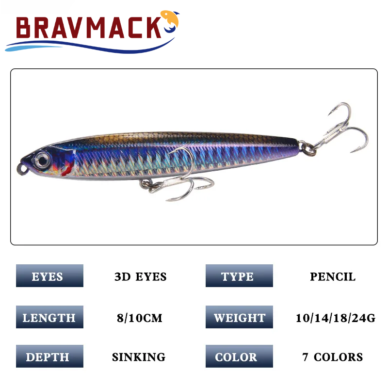 4 Buah Set Umpan Pensil Profes - Fishing Lure Topwater ulasan dan harga